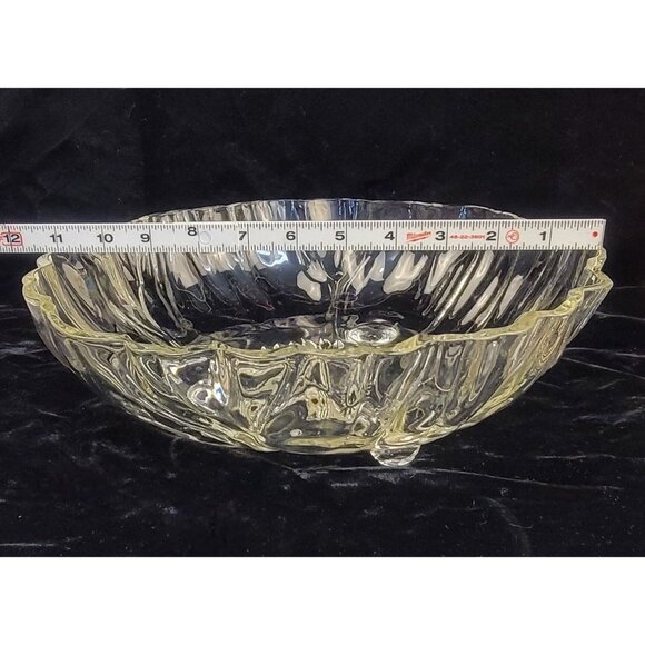 Vintage Indiana Glass "Sunflower" Three-Footed Serving Bowl - Picture 2 of 14